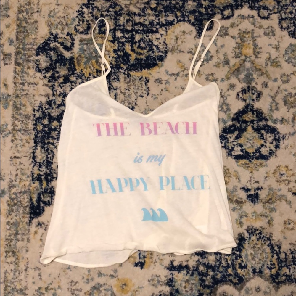 The Beach is my Happy Place tank top hardly worn!